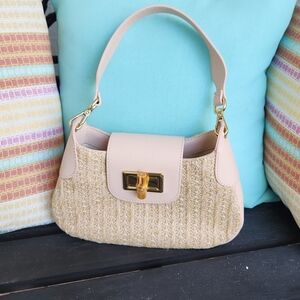 Mark & Graham Cream Textured Hobo Bag